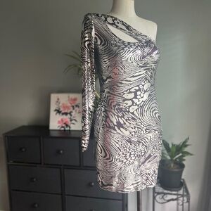 Arden B. Dress Body Con Super Stretch One Arm Dress Size Medium